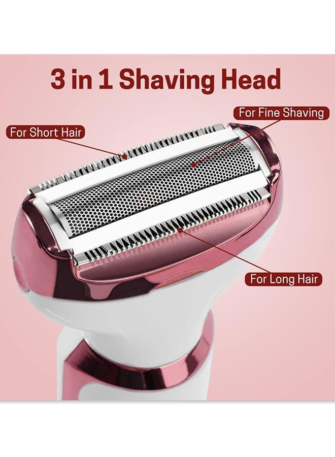 Electric Razors for Women, 4-in-1 Women’s Facial Hair Removal, Face Shaver Ebrow Trimmer,Rechargeable Portable Waterproof Womens Body Shavers Set - Image 5